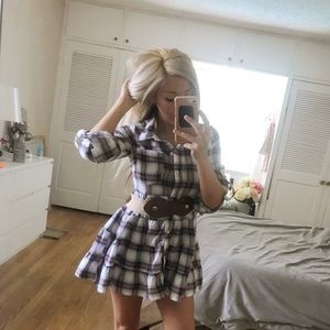 Vintage Free People Plaid Tunic